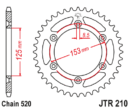 JT achtertandwiel 50 tands staal Honda CR/CRF 125/250/450/500 & XR 250/400/650