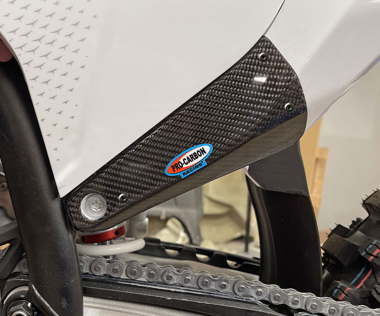 Pro Carbon sticker beschermer zijnummerborden KTM SX/SX-F 2019-2022 & EXC/EXC-F 2020-2023