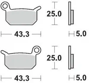 Moto Master Voor / Achter remblokken 094721 Type D ( 50cc )