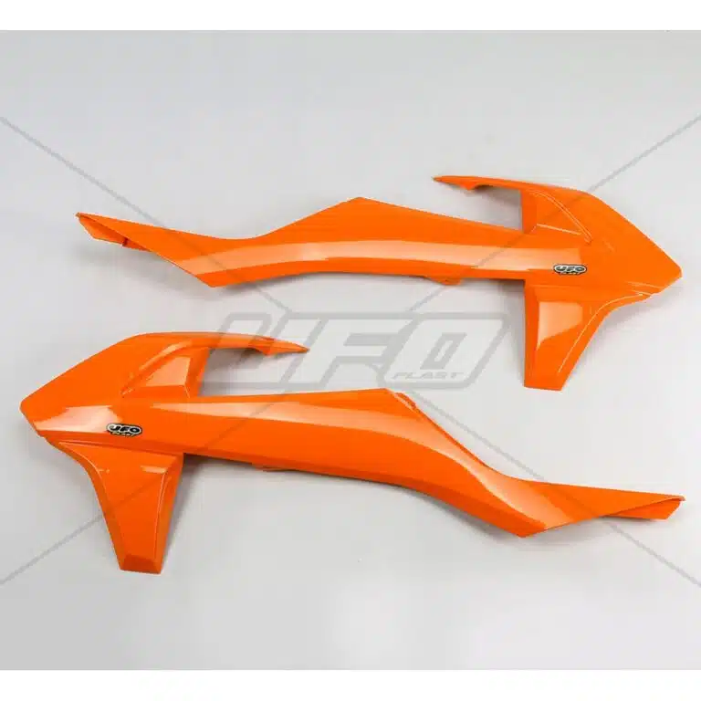 UFO radiator kappen Oranje KTM SX 125/150/250 16-18 & SX-F 250/350/450 16-18 & EXC 250/300 17-19 & EXC-F 250/350/450/500 17-19