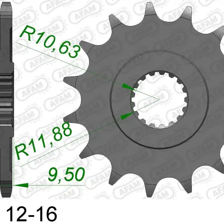 AFAM voortandwiel 14 tands staal Honda CR 250R 88-07 & CR 500R 88-01 & CRF 450R 02- & CRF 450 RX 17-