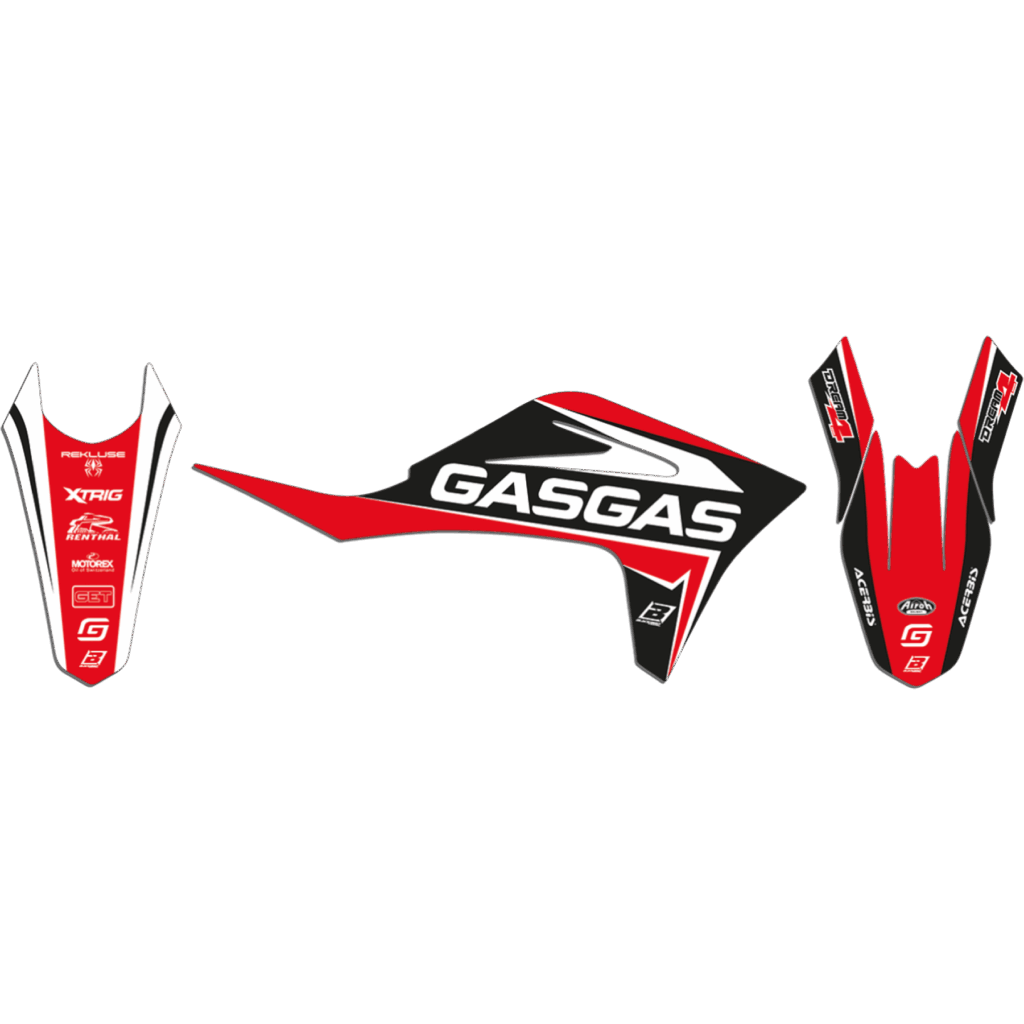 Blackbird Dream 4 stickerset 3 delig Gas Gas 125-450 2021-2023