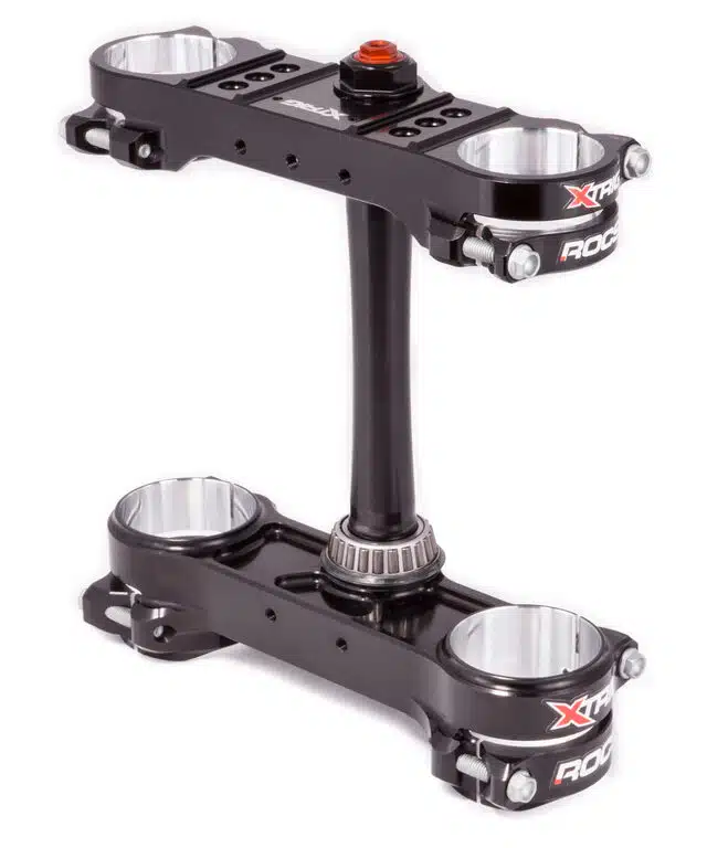 X-Trig Rocs Tech kroonplaten 22mm zwart KTM SX 50 2024- & Husqvarna TC 50 2024- & Gas Gas MC 50 2024-