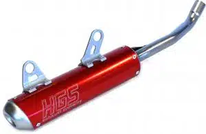 HGS uitlaatdemper aluminium Rood KTM SX50 09-23 / HSQ TC50 17-23 / GG MC50 21-23