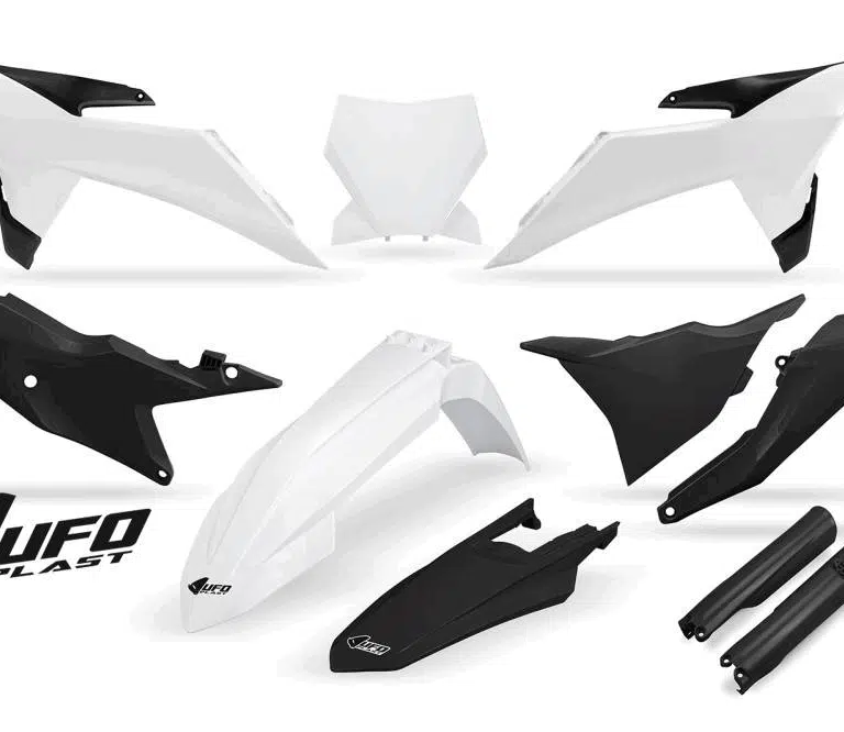 UFO plastic kit Wit/Zwart ( Full kit ) KTM SX 125/150/250/300 2023-2026 & SX-F 250/350/450 2023-2026 ( model 2025 )