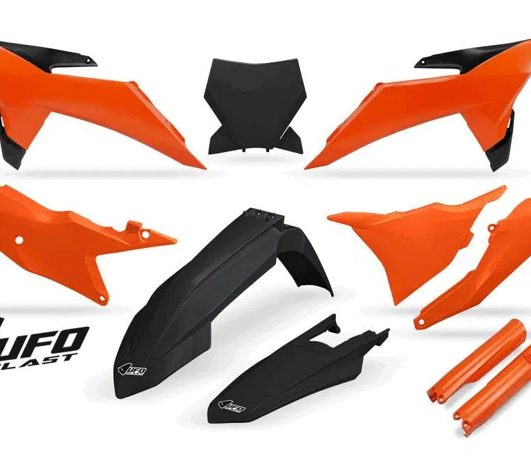 UFO plastic kit Oranje/Zwart ( Full kit ) KTM SX 125/150/250/300 2023-2026 & SX-F 250/350/450 2023-2026 ( model 2025 )