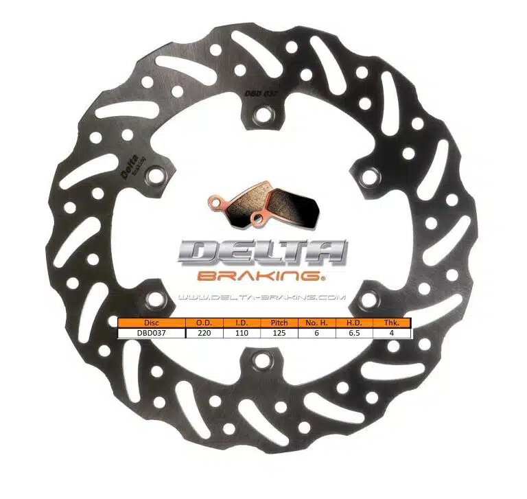 Delta Braking achter remschijf ( 220mm ) Type G KTM 89- & Husqvarna 14- & Husaberg 00-13 & Gas Gas 2021