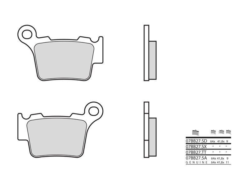 Brembo Achterremblokken Sinter ( OEM KTM ) - Afbeelding 2