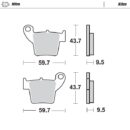 Moto Master Sintered Metal Achter remblokken Nitro Honda, TM 85