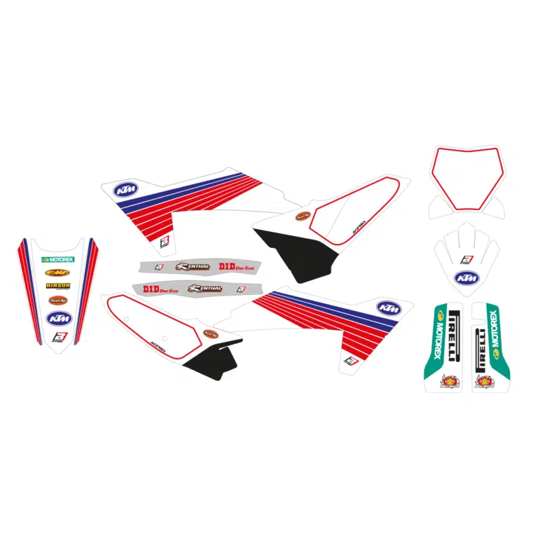 Blackbird Stickerset 'Retro' KTM SX/F 125/150/250/300/350/450 2023-2024 & EXC/EXC-F 250-500 2024-