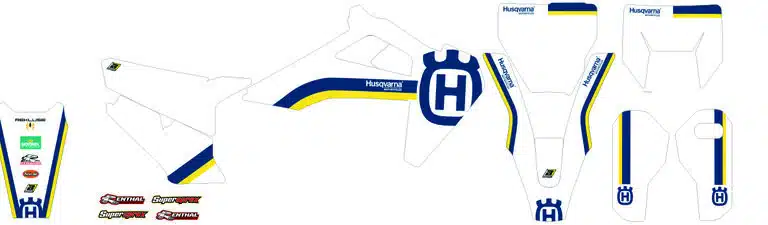 Blackbird stickerset 'Retro' Husqvarna TC/FC 125-450 2019-2022 & FE/TE 250-501 2020-2023