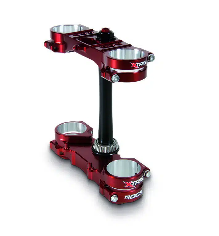 X-Trig Rocs kroonplaten met offset 20-22mm bruin KTM SX/SX-F 125/250/300/350/450 2023- & EXC/EXC-F 250/300/350/450/500 2024- & Husqvarna TC/FC 125/250/350/450 2023- & TE/TE 125/250/300/350/450/500 2024- & Gas Gas MC/MC-F/EC/EC-F 125/250/300/350/450/500 2024-