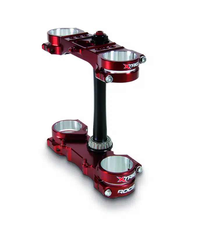 X-Trig Rocs kroonplaten met offset 20-22mm bruin KTM SX/SX-F 125/250/300/350/450 2023- & EXC/EXC-F 250/300/350/450/500 2024- & Husqvarna TC/FC 125/250/350/450 2023- & TE/TE 125/250/300/350/450/500 2024- & Gas Gas MC/MC-F/EC/EC-F 125/250/300/350/450/500 2024-