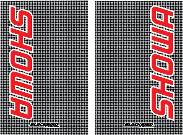 Blackbird voorvork stickers Showa carbon look