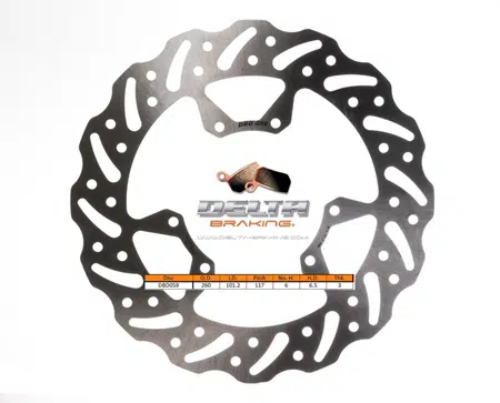 Delta Braking voor remschijf ( 260mm ) Type G Honda CRF 250R/450R 15- & CRF 450RX 17-