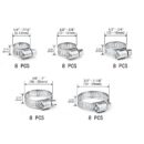 Airtime slangenklemmen set roest vrij staal 40 stuks 6mm - 29mm