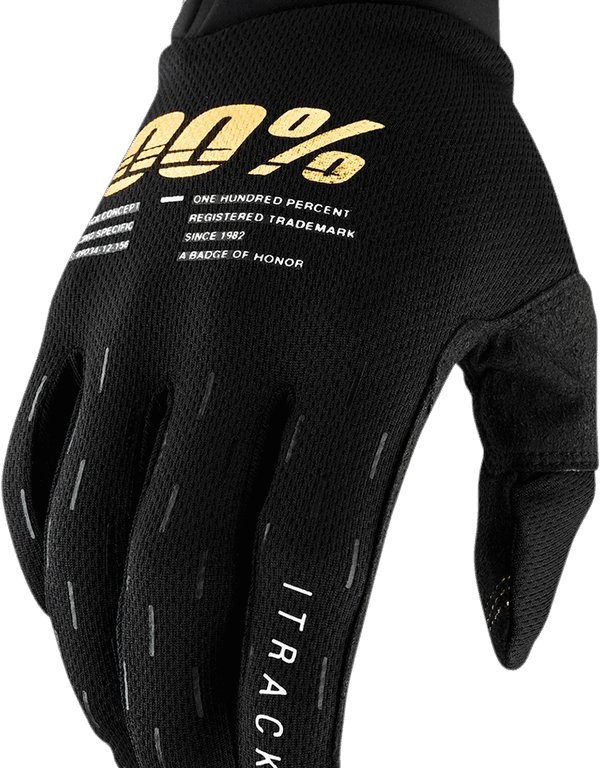 100% handschoenen Itrack Zwart Maat XXL