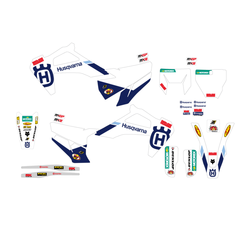 Blackbird stickerset Replica Factory MX2/MXGP Husqvarna TC/FC 125-450 2019-2022 & FE/TE 250-501 2020-2023