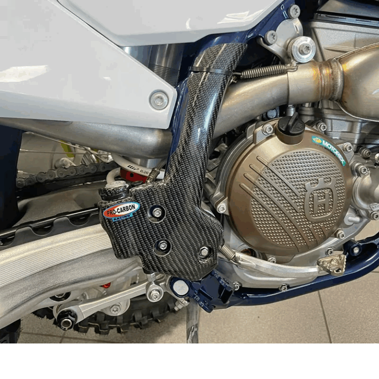Pro Carbon framebeschermers ( lang ) Husqvarna TC 125/250 2023-2025 & Husqvarna FC 250/350/450 2023-2025 & TE 250/300 2024-2025 & FE 250/350/450/501 2024-2025