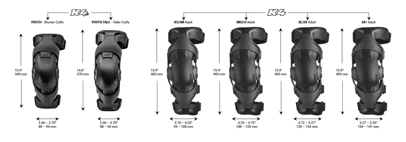 POD K4 2.0 Kniebeschermers volwassen Wit / Zwart - Afbeelding 2