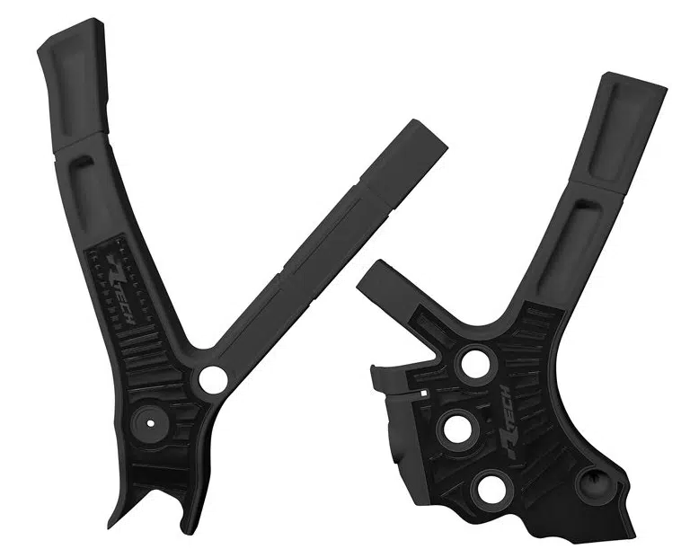 Racetech frame beschermers zwart Yamaha YZ 125/250 2005- & Fantic XX/XE 125/250 2021-