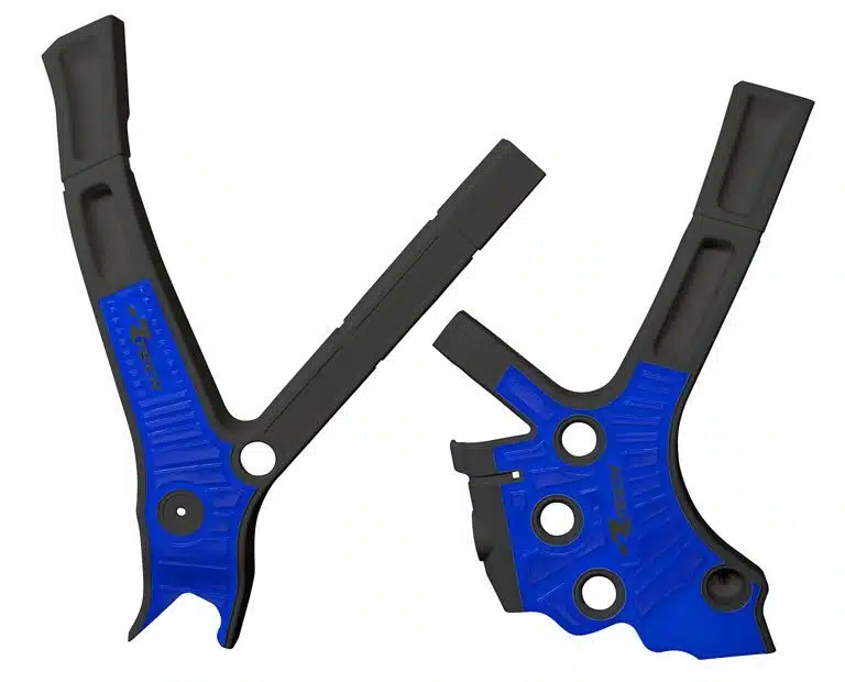 Racetech frame beschermers zwart / blauw Yamaha YZ 125/250 2005- & Fantic XX/XE 125/250 2021-