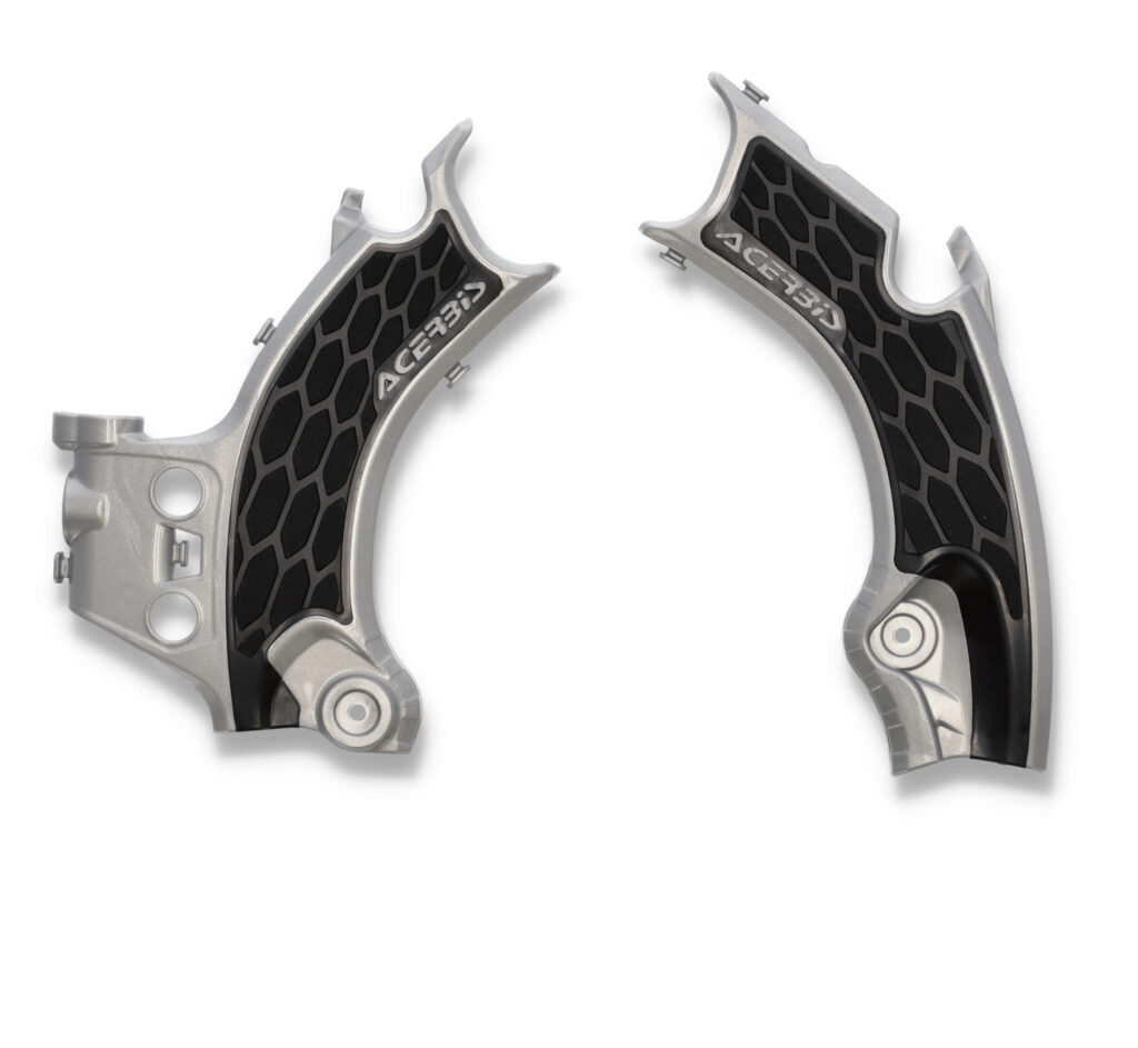 Acerbis X-Grip frame beschermers Zilver / Zwart Honda CRF 250R/RX 2022- & CRF 450R/RX 2021-