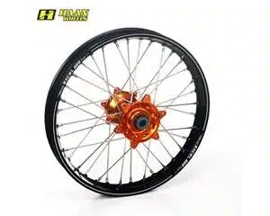 Excel voorwiel compleet zwarte A60 velg + Haan Wheels oranje naaf 21-1.60 KTM SX/SX-F 15- & EXC/EXC-F 16- & Husqvarna TC/FC 15- & TE/FE 16-