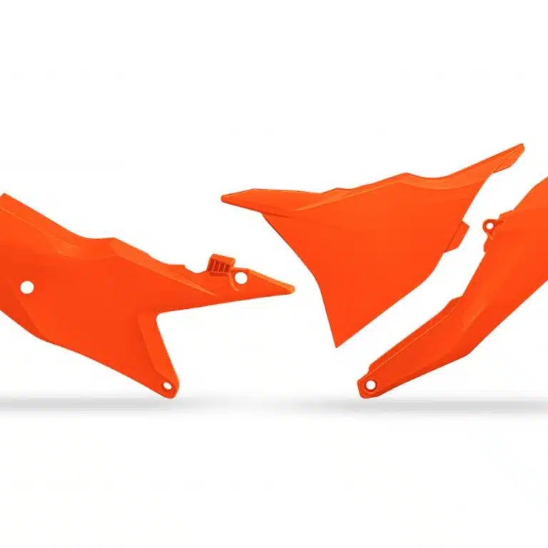 UFO Zijnummerborden + Luchtfilter kap Fluor Oranje KTM SX 125/150/250/300 2023- & SX-F 250/350/450 2023- & EXC/EXC-F 250/300/350/450/500 2024-