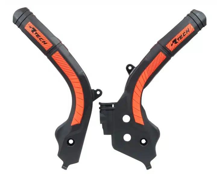 Racetech frame beschermers zwart / oranje KTM 16-18 & Husqvarna 16- & Gas Gas