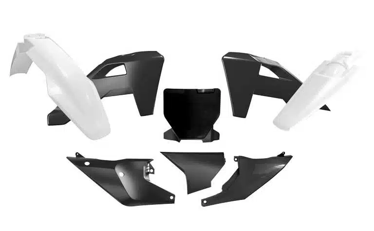 Racetech plastic kit Zwart/Wit Husqvarna TC/FC 125/250/350/450 2025-