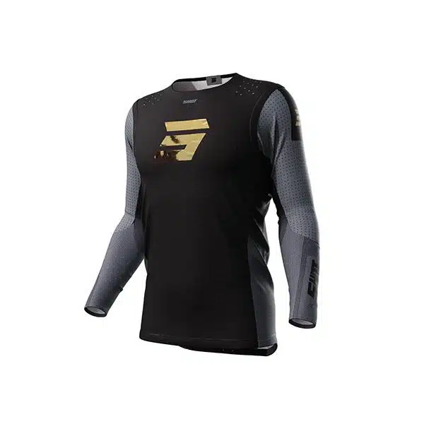 Shot MX Cross Shirt Volwassen Aerolite Honor Black Gold 2025 Collectie