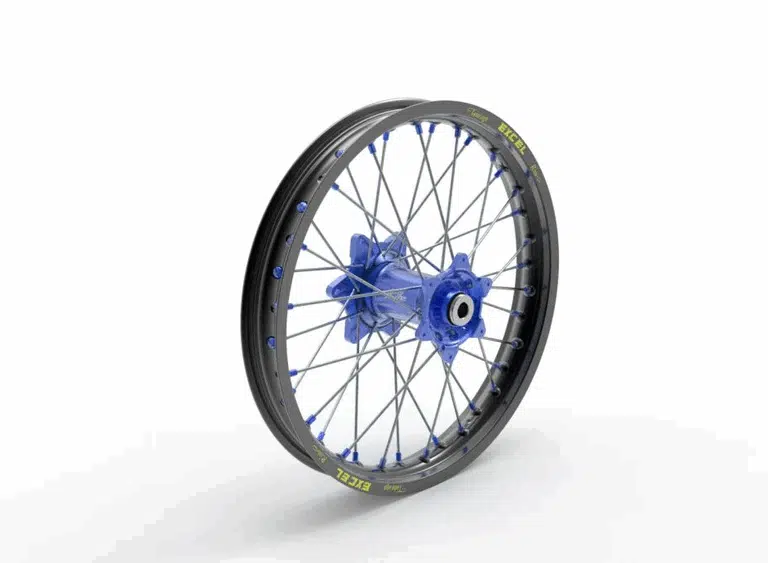 Elite Achterwiel compleet Zwarte Excel Signature velg + Kite Blauwe naaf 19-1.85 alle TM vanaf 2015-2025