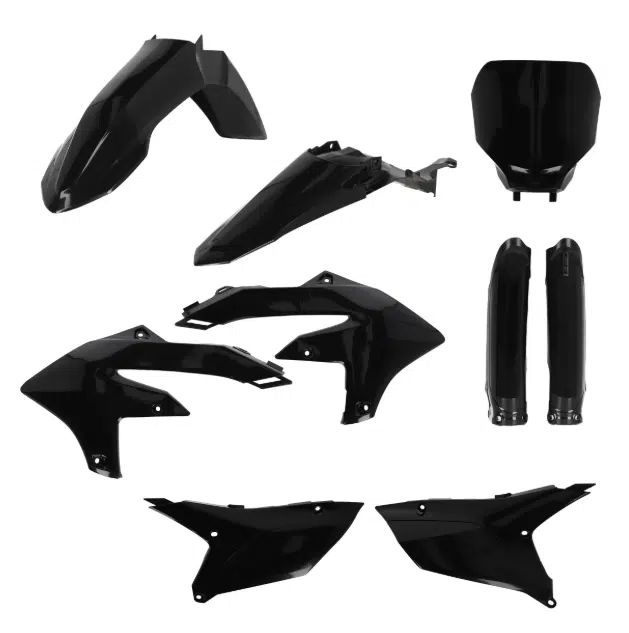 Acerbis plastic kit Zwart Yamaha YZ 250F 2024- & YZ 450F 2023- (zonder brandstofkap)