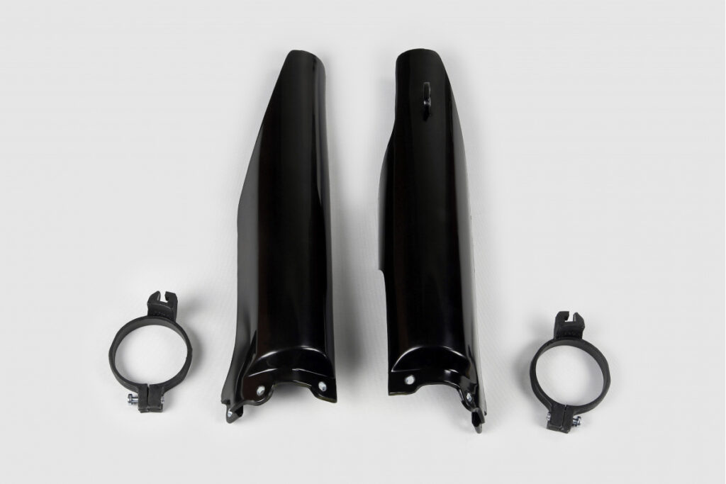 UFO voorvork beschermers Zwart Kawasaki KX 250F 2004-2005 & KX 125/250 2004-2008 & Suzuki RM-Z 250 2004-2006