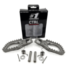 Onegripper CTRL RVS voetsteunen #1 KTM SX/SX-F 125/150/250/300/350/450 2023- & Husqvarna TC/FC 125/150/250/350/450 2023- & Gas Gas MC/MC-F 125-450 2024- ( 0 mm down / 5 mm back )
