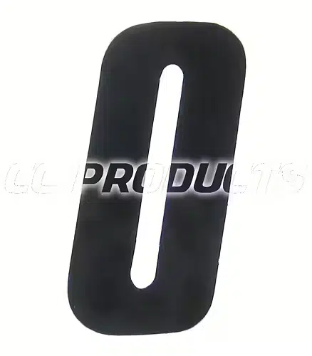 CC Products plaknummer #0 Zwart 11cm hoog ( per stuk ) nummer 0