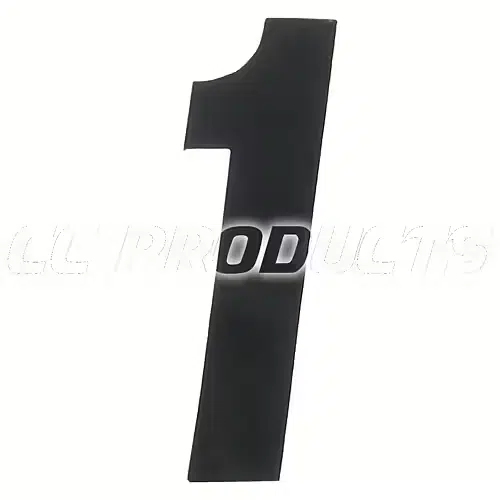 CC Products plaknummer #1 Zwart 11cm hoog ( per stuk ) nummer 1