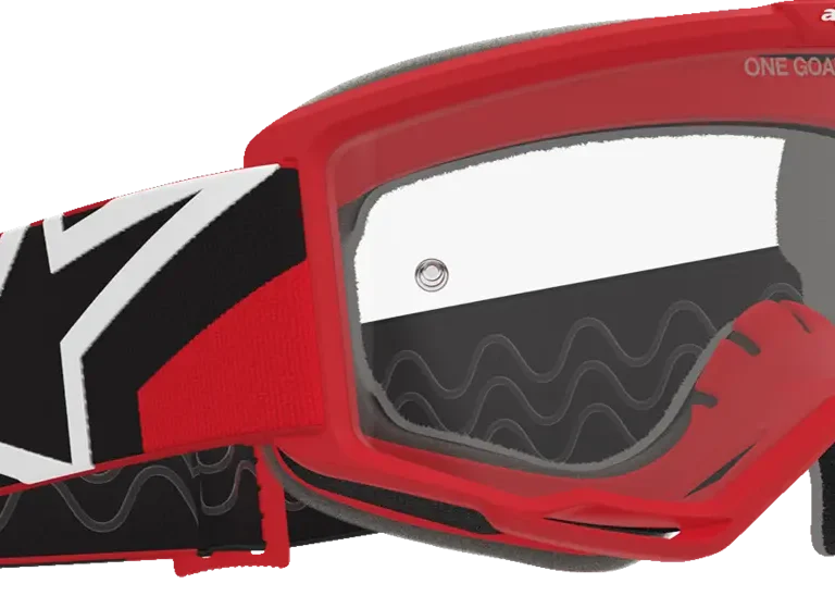 Alpinestars MX Vision OTG Goggle – Red/Black/White / Clear