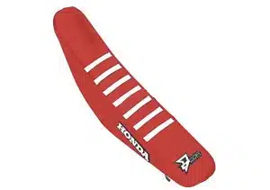 D'Cor zadelovertrek Ribbed Rood / Wit Honda CR 125R/250R 2002-2007