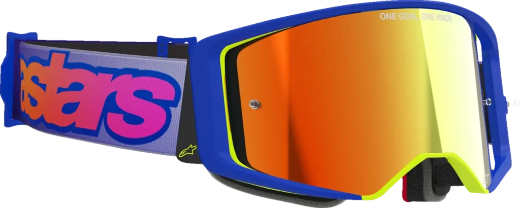 Alpinestars Supertech Vista Goggle – Blue/Yellow/Purple / Mirror Red