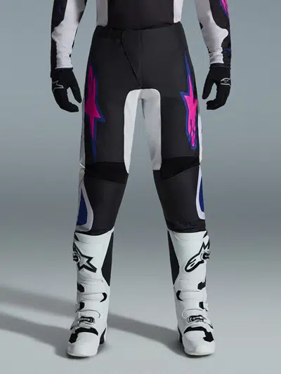 Alpinestars 2026 Fluid Grid volwassen cross broek Zwart / Grijs / Paars ( maat 38 )