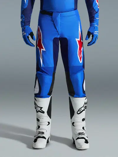Alpinestars 2026 Fluid Grid volwassen cross broek Rood / Blauw ( maat 38 )