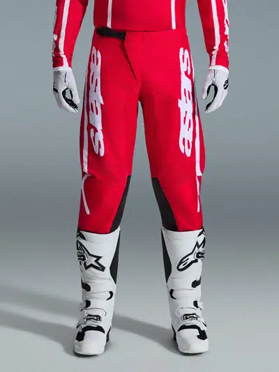 Alpinestars 2026 Fluid Apex volwassen cross broek Rood / Wit ( maat 38 )
