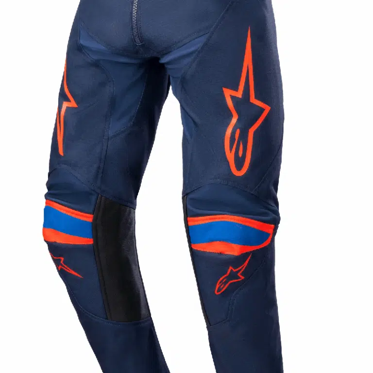 Alpinestars 2023 Racer Narin Kinder cross broek Donker Blauw / Hot Oranje