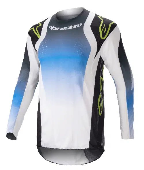 Alpinestars 2023 Techstar Push volwassen cross shirt Blauw / Wit
