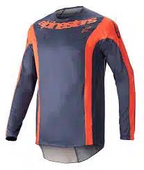 Alpinestars 2023 Techstar Arch volwassen cross shirt Donker Blauw / Hot Oranje