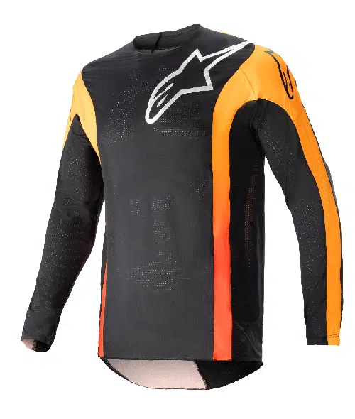 Alpinestars 2023 Techstar Sein volwassen cross shirt Zwart / Hot Oranje