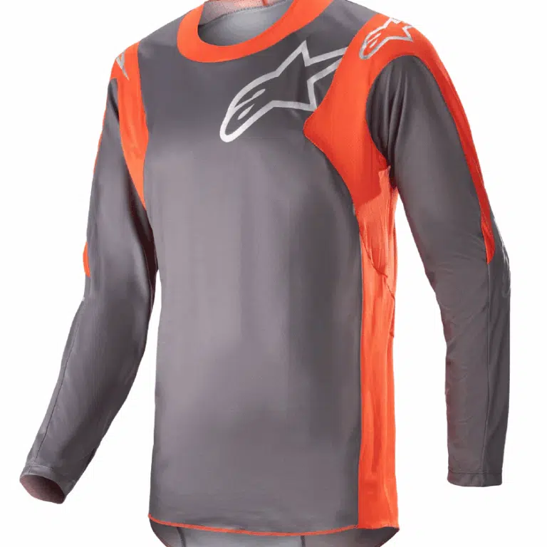 Alpinestars 2023 Racer Hoen volwassen cross shirt Grijs / Hot Oranje