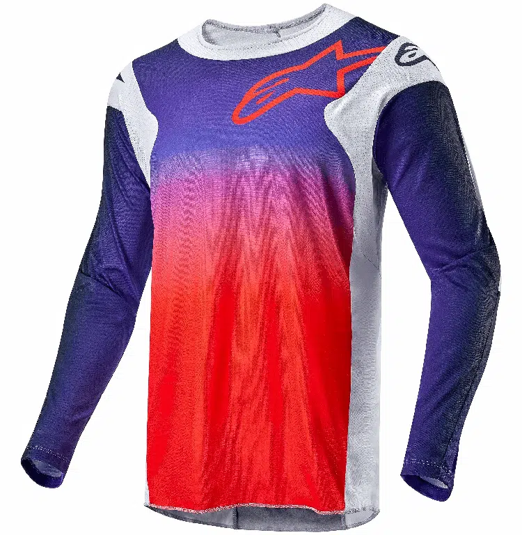 Alpinestars 2024 Racer Hoen volwassen cross shirt Licht Grijs/Hot Oranje ( maat XL )
